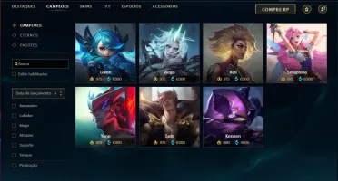 Conta ouro 4 com 148 champs, 182 skins e 6 vitoriosas