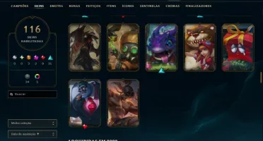 Conta Lol Platina III - Todos Os Champs - 116 Skins