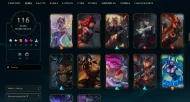 Conta Lol Platina III - Todos Os Champs - 116 Skins