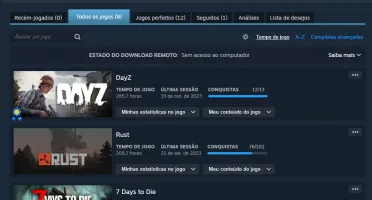 Conta Steam | Full Acesso C/ Dayz, Rust, 7 Days