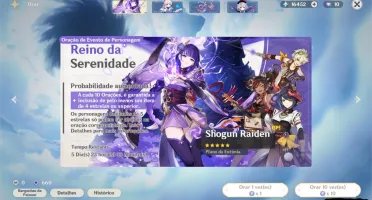 Conta genshin impact ar 45 hutao+ganyu + 16 mil primogens