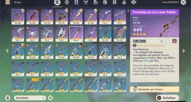 Conta genshin impact ar 45 hutao+ganyu + 16 mil primogens