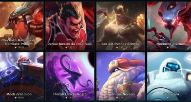 Conta prata II 90 Champions e 56 skins