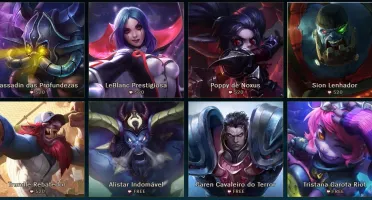 Conta prata II 90 Champions e 56 skins