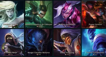 Conta prata II 90 Champions e 56 skins