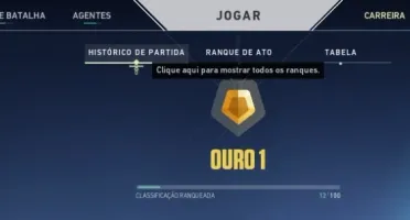Valorant conta GOLD 1 (tô on sempre)