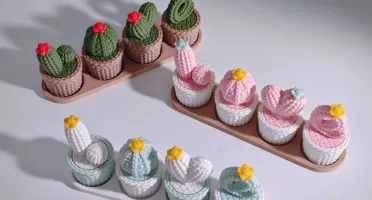 Kit de Vasinhos Love Cactos - 4 Cores