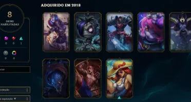 Conta ouro 1,34 champs e 8 skins.
