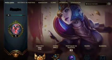 Conta ouro 1,34 champs e 8 skins.