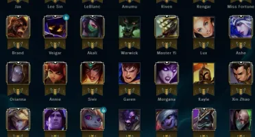 Conta ouro 1,34 champs e 8 skins.