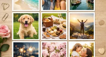 Kit com 9 Fotos Personalizadas 7x9 cm