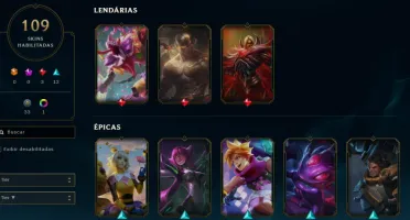 LVL 101 - 143 Champions - 109 Skins - FULL ACESSO