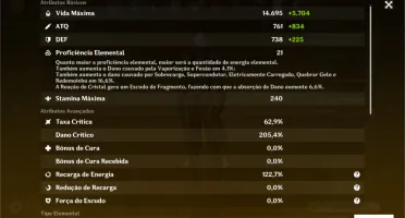 Conta Genshim Impact com 10 5*