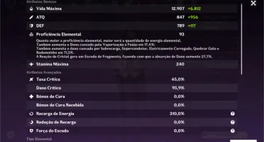 Conta Genshim Impact com 10 5*