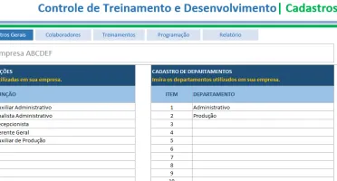 Planilha De Controle De Treinamento E Desenvolvimento -Edita