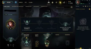 Conta League Of Legends Rank Platina 4
