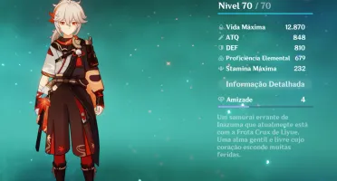 Conta Genshin Ar 45+ Nahida, Kazuha e Diluc + Tumulo e Harpa