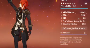 Conta Genshin Ar 45+ Nahida, Kazuha e Diluc + Tumulo e Harpa