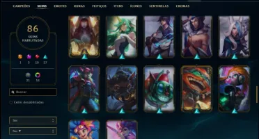 Conta ouro 4 com 116 Champs e 86 Skins + 1 Prestigio