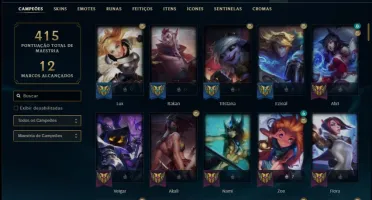 Conta ouro 4 com 116 Champs e 86 Skins + 1 Prestigio
