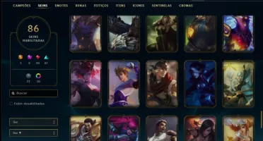 Conta ouro 4 com 116 Champs e 86 Skins + 1 Prestigio