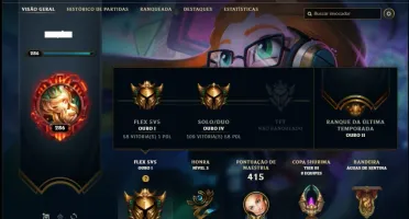 Conta ouro 4 com 116 Champs e 86 Skins + 1 Prestigio