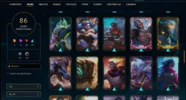 Conta ouro 4 com 116 Champs e 86 Skins + 1 Prestigio