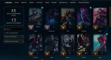 Unranked com 35 Champs e 53 Skins