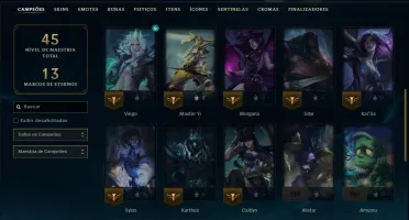 Unranked com 35 Champs e 53 Skins