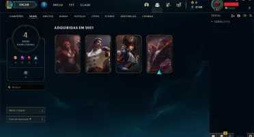 Conta Diamante 3 - MMR Alto com Skins e Espólios