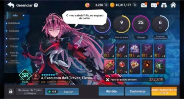 conta de grand chase mobile