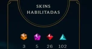Conta league of legends nível 405, 240 skins