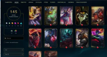 Conta Lol 2016 Dono Único | Esmeralda | 145 Skins | Lvl 329