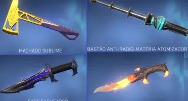 VALORANT - 5 FACAS - 2 MIL EM SKINS