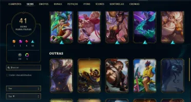 Conta prata 1 com 118 champs e 41 skins (400k de vayne)