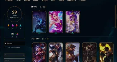Conta LOL Prata III, 30 Skins