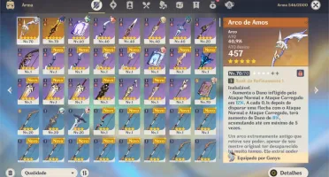 ❄AR38❄Ganyu + Arco de Amos + Yae Miko + Lança Prismática❄