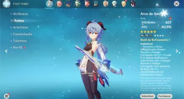 ❄AR38❄Ganyu + Arco de Amos + Yae Miko + Lança Prismática❄