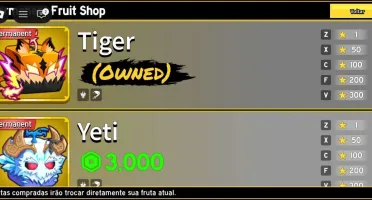 Conta Blox Fruits Gemada (Dragon,Kit E Tiger Perm)