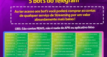 Telas e Contas Premium - Netflix, Spotify,Prime e muito mais