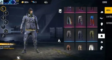 Conta de Free Fire (Gola Alta Preta, Barbinha + Bônus!)