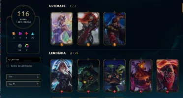 CONTA LEAGUE OF LEGENDS TODOS OS CAMPEÕES E 116 SKINS