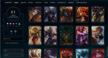 Unranked com 140 Champs e 61 Skins ( SUP / MID / ADC )