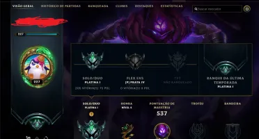 Conta do LoL, full champ e 130 skins