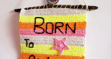 Banner / Enfeite de Parede em Crochê