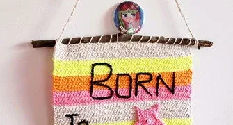 Banner / Enfeite de Parede em Crochê