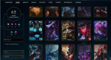 Conta prata 4 com 125 Champs e 62 Skins + 2 Ultimates