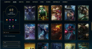 Conta prata 4 com 125 Champs e 62 Skins + 2 Ultimates