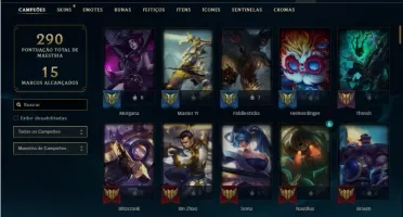 Conta prata 4 com 125 Champs e 62 Skins + 2 Ultimates