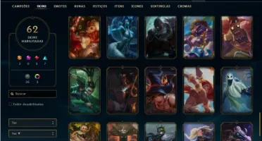 Conta prata 4 com 125 Champs e 62 Skins + 2 Ultimates